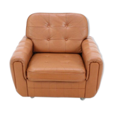 Clear Chair Brown vintage leather 1970 s