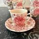 Lot de 6 tasses à café et sous-tasses Johnson Bros Rose Chintz