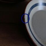 6 ceramic deep plates from the 1960s by MBFA Pornic, model Gobi.