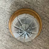 Art Deco ceiling light in metal and frosted glass