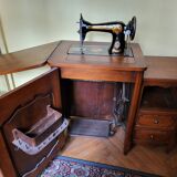 Table with singer sewing machine