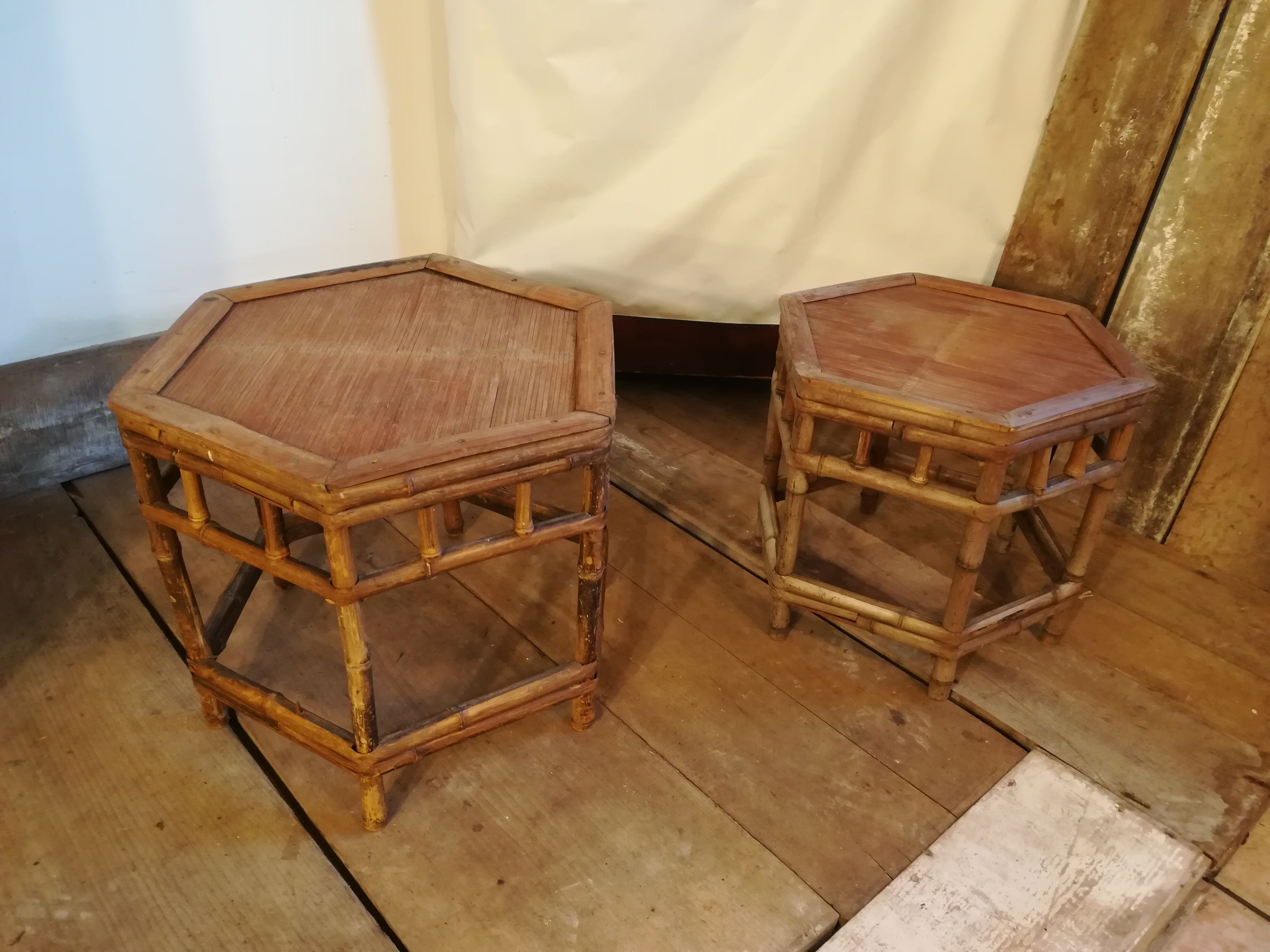 2 Bamboo nesting tables