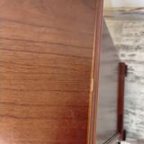 Pair of Louis Philippe style bedside tables in cherry wood.