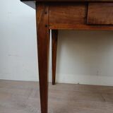 Directoire period desk table in solid walnut circa 1800