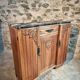 French Art Deco walnut sideboard with marble top, 1920s