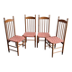 Set of 4 vintage 1980s "Racine" chairs for Roche-Bobois