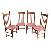 Set of 4 vintage 1980s "Racine" chairs for Roche-Bobois