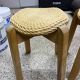 Paire de tabourets scandinave en jonc 70’s