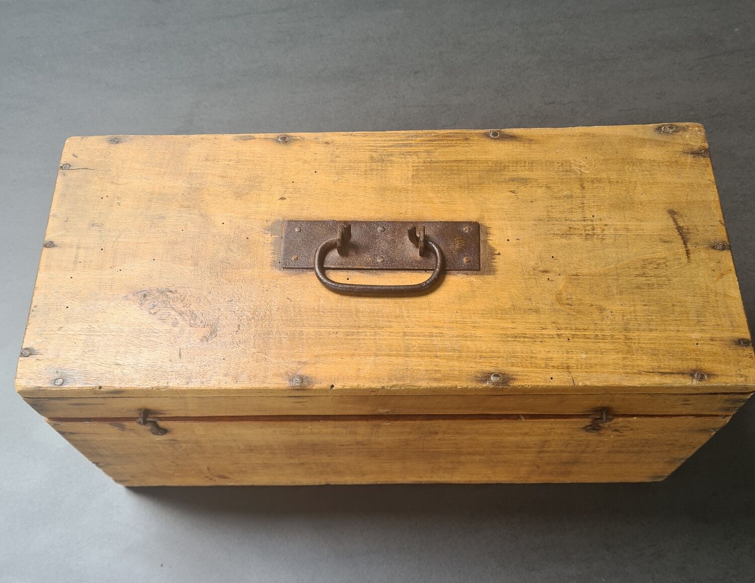 Large antique wooden box