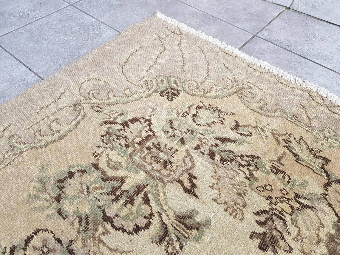 Beige Oushak Anatolian Floor Rug sku 844