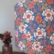 lampe bois vintage inspiration pop liberty/fleurs