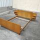 Vintage bed in oak feet compass