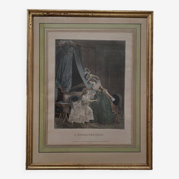 Engraving Romantic Indiscretion Nicolas Lavreince Janinet