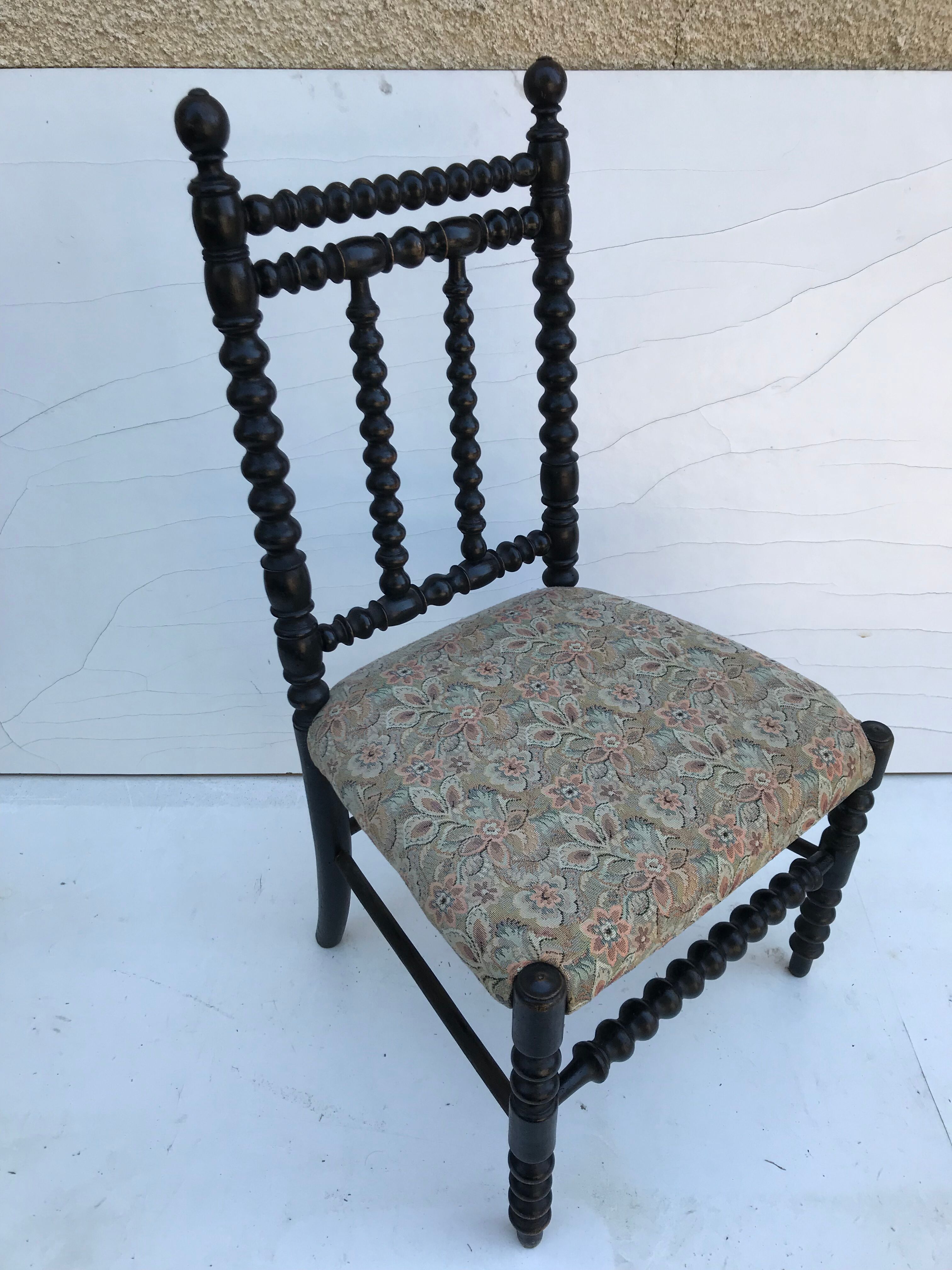 children's chair turned wood Napoleon lll