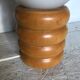 Scandinavian wooden lamp and white opaline circa 1970