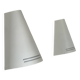 Pair of vintage wall lights, matte white metal, Netherlands, 1980s