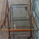 Wooden and metal cart from the 1950s