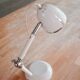 Lampe de bureau blanche chromée