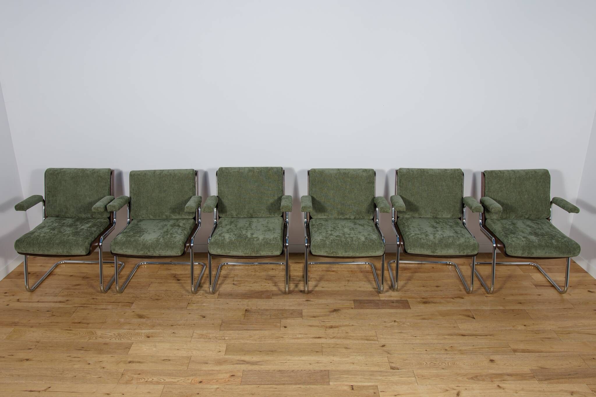 Chrome and Teak Chairs by Gordon Russell, United Kingdom, 1970s, Set of 6