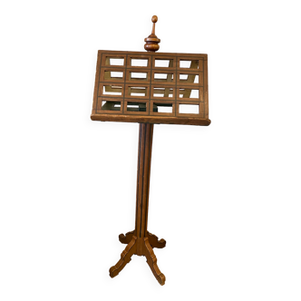 Antique lectern large double-sided published lectern in original painted wood late 19th century