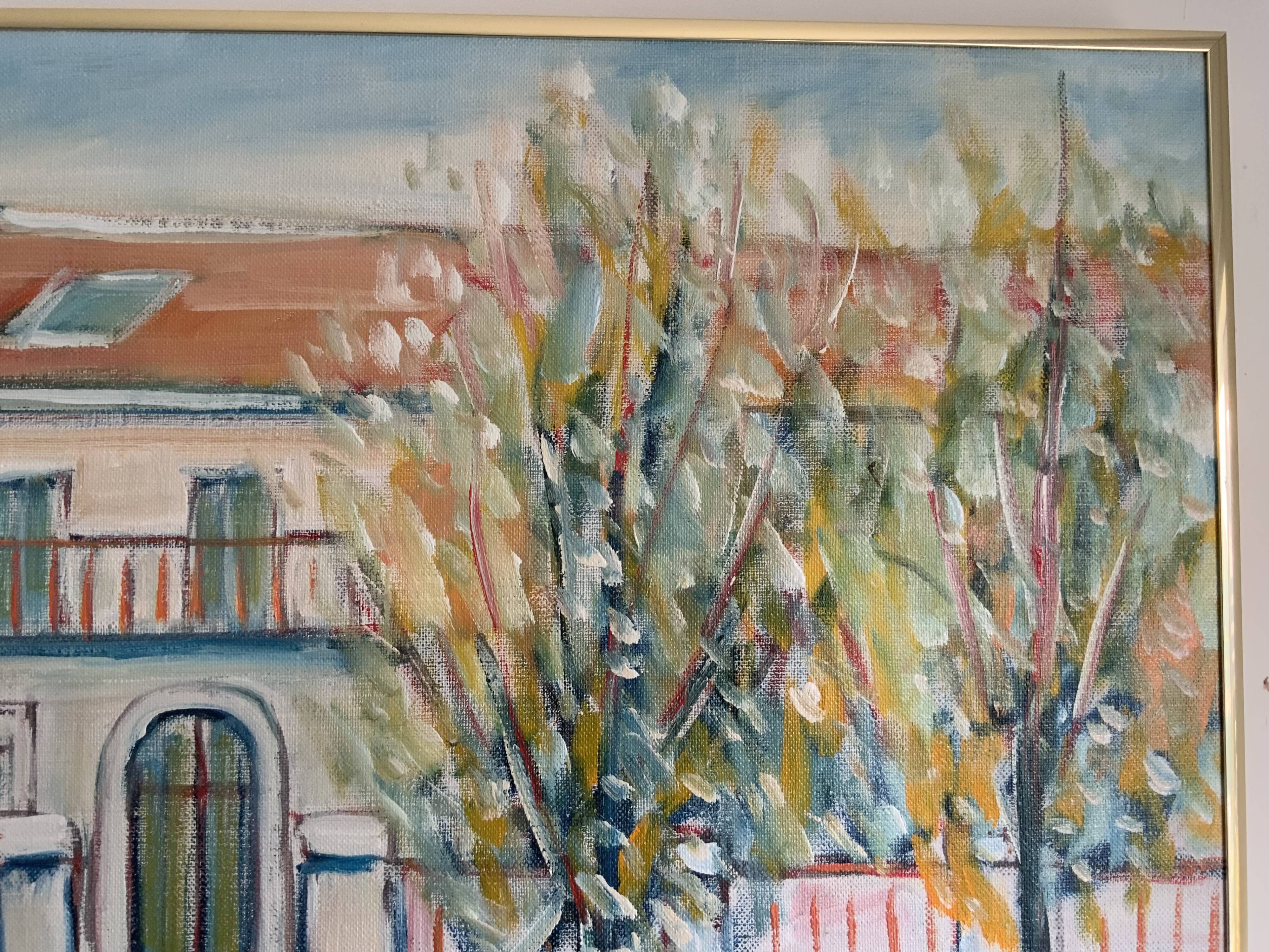Original Swedish Oil on Canvas, Motif in Italy by Gunnar I. Erixon