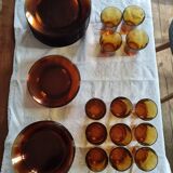 Service duralex france flat plates, hollow, glass