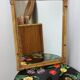 Vintage bamboo and rattan mirror 50x65cm