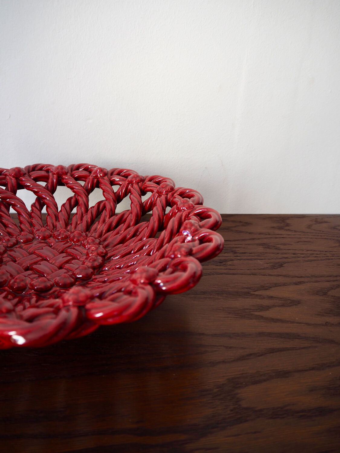 Fruit dish in majolica Cerenne Vallauris