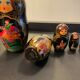Series of 10 old Russian Matryoshka dolls