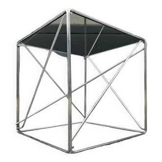 Cube en métal et verre Max Sauze