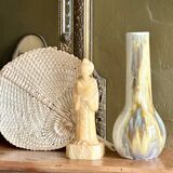 Set of two flamed stoneware vases