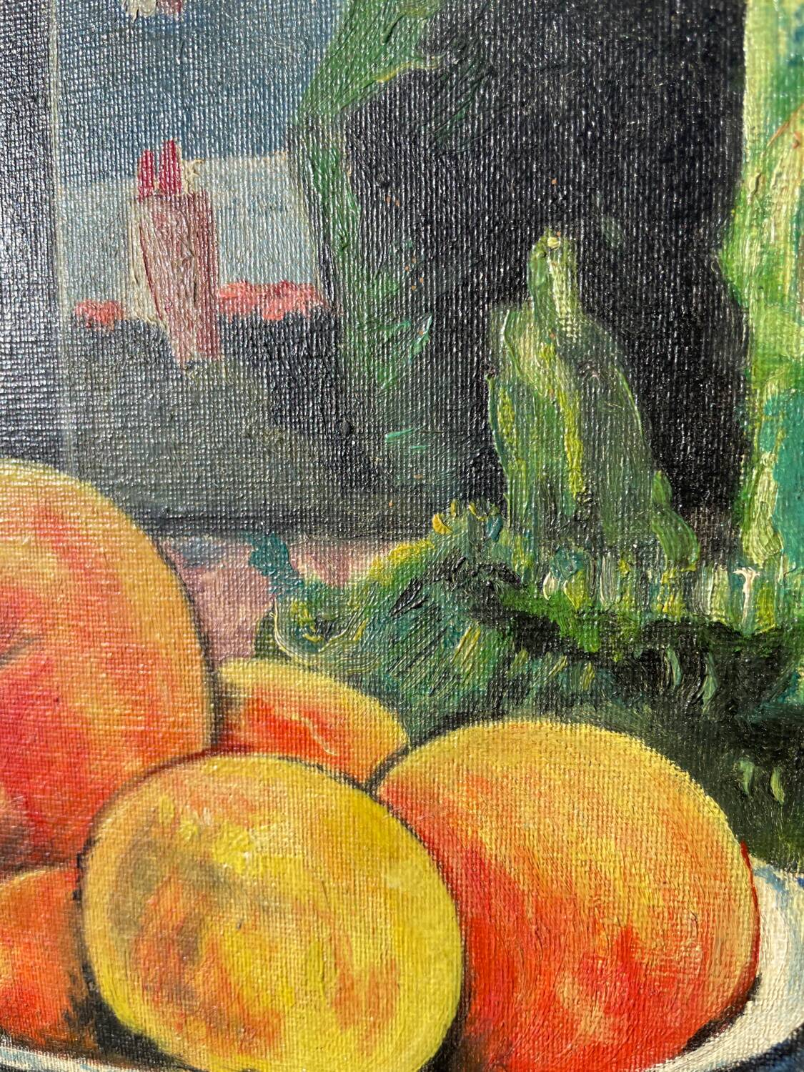 Still life painting in oil