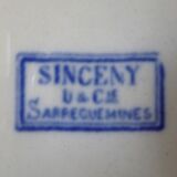 Set of 18 plates Sarreguemines sinceny XlXème