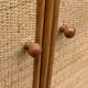 Vintage rattan and woven wicker wardrobe 1970s