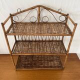 Vintage wicker wall shelf