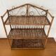 Vintage wicker wall shelf