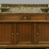 Meuble lavabo en sapin massif XX siècle