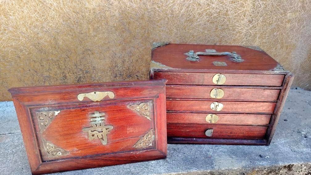 Antique Mahjong Game Box Dating from the Early 1900s