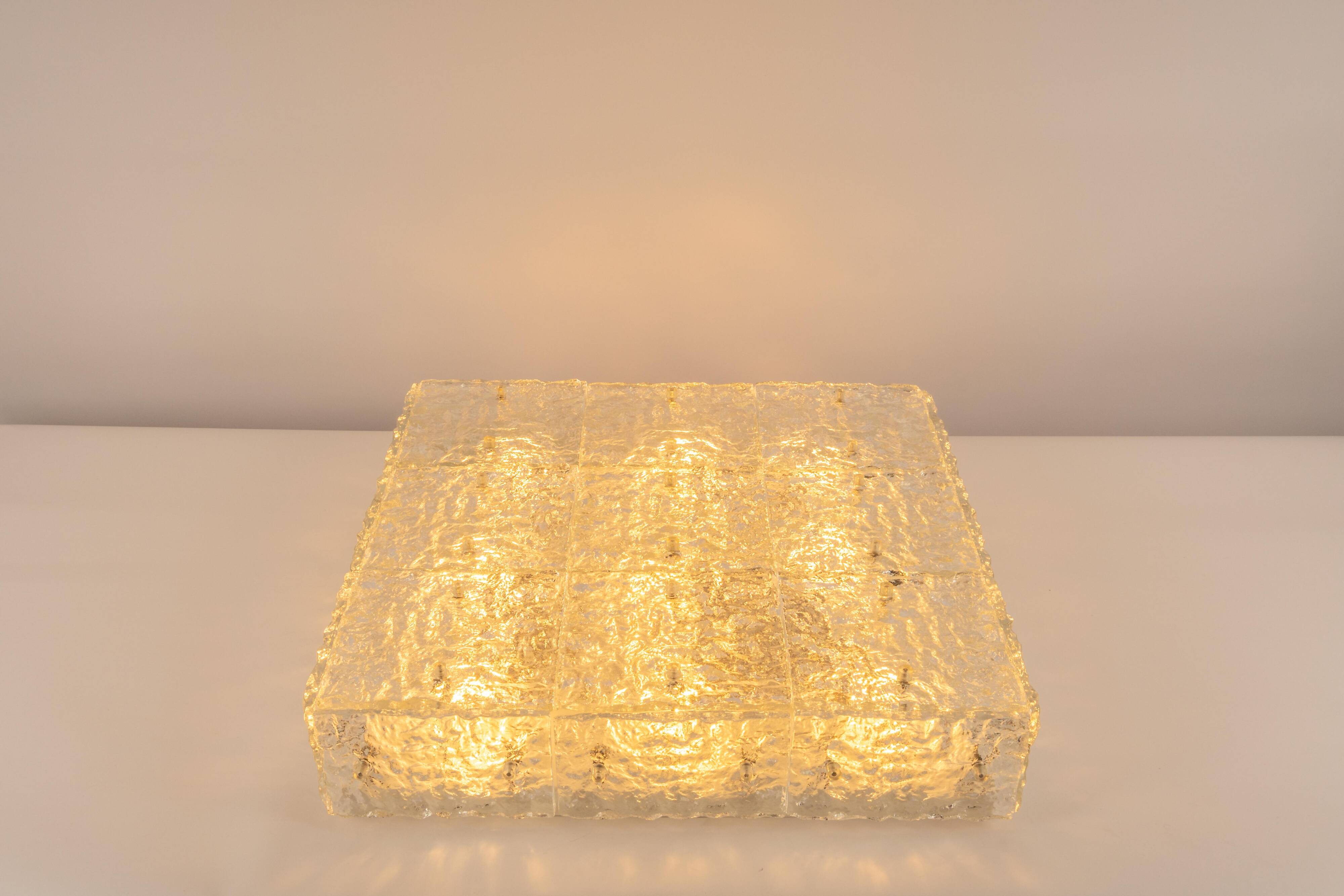 Large Murano glass ceiling light by Kalmar, Austria, 1960s.