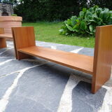 Pair of teak wall shelves