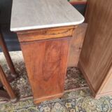Bedside louis philippe in walnut and marble