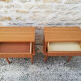 Teak bedside tables