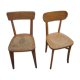 2 wood bistro chairs