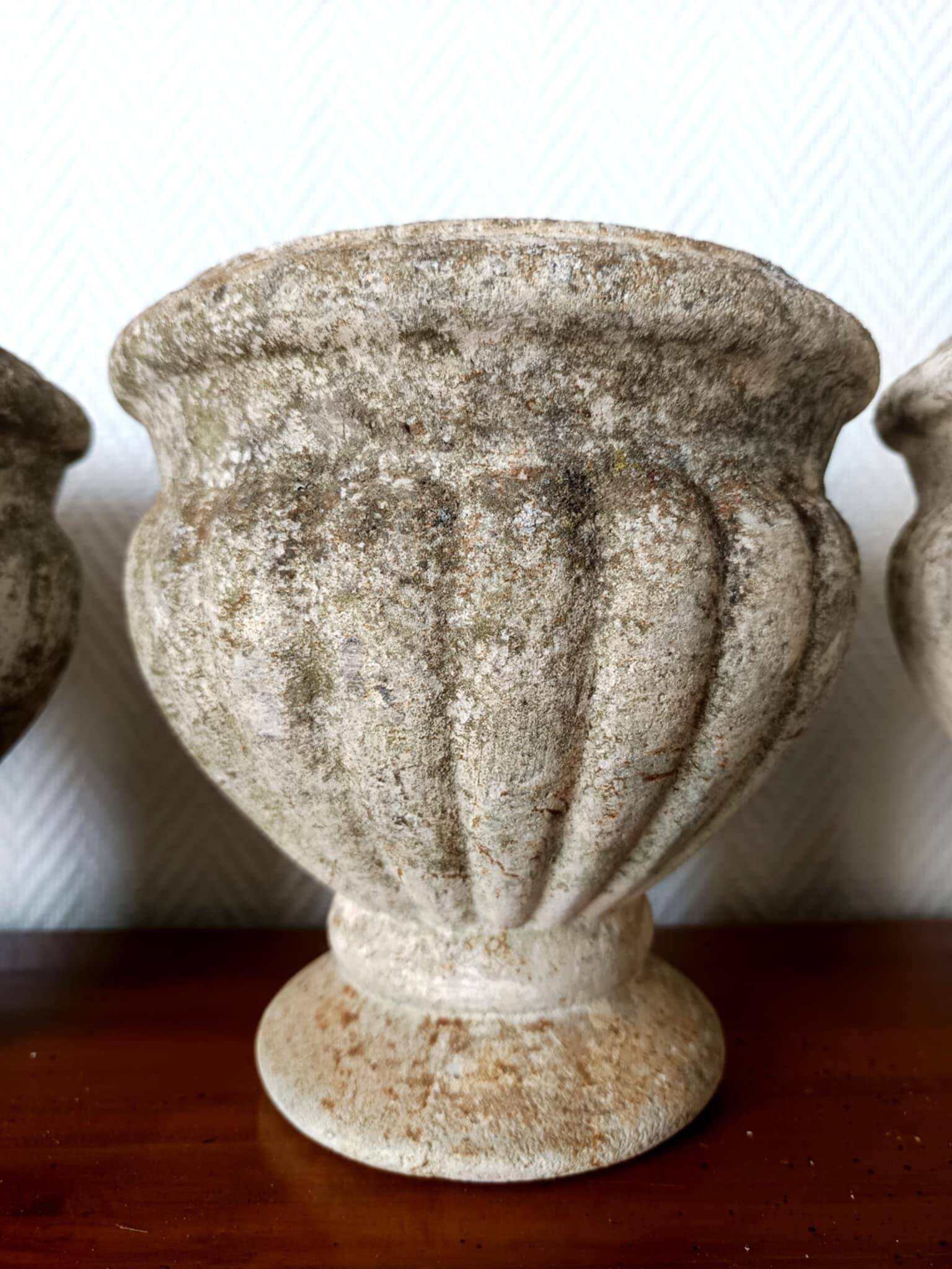 Antique Medici stone planters