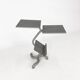 Table d'appoint postmoderne italienne en acier perforé, années 1980