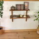 Double étagère vintage en bois