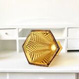 Amber yellow art deco vase