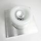 Doria Leuchten ceiling light 1960, Germany, Aluminum and Opaline + new chrome bulb