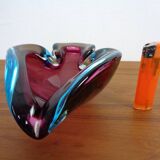 Large Sommerso Murano Glass Ashtray by Flavio Poli, Italy, 1960s