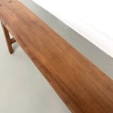 Restored solid walnut bench — 1950s